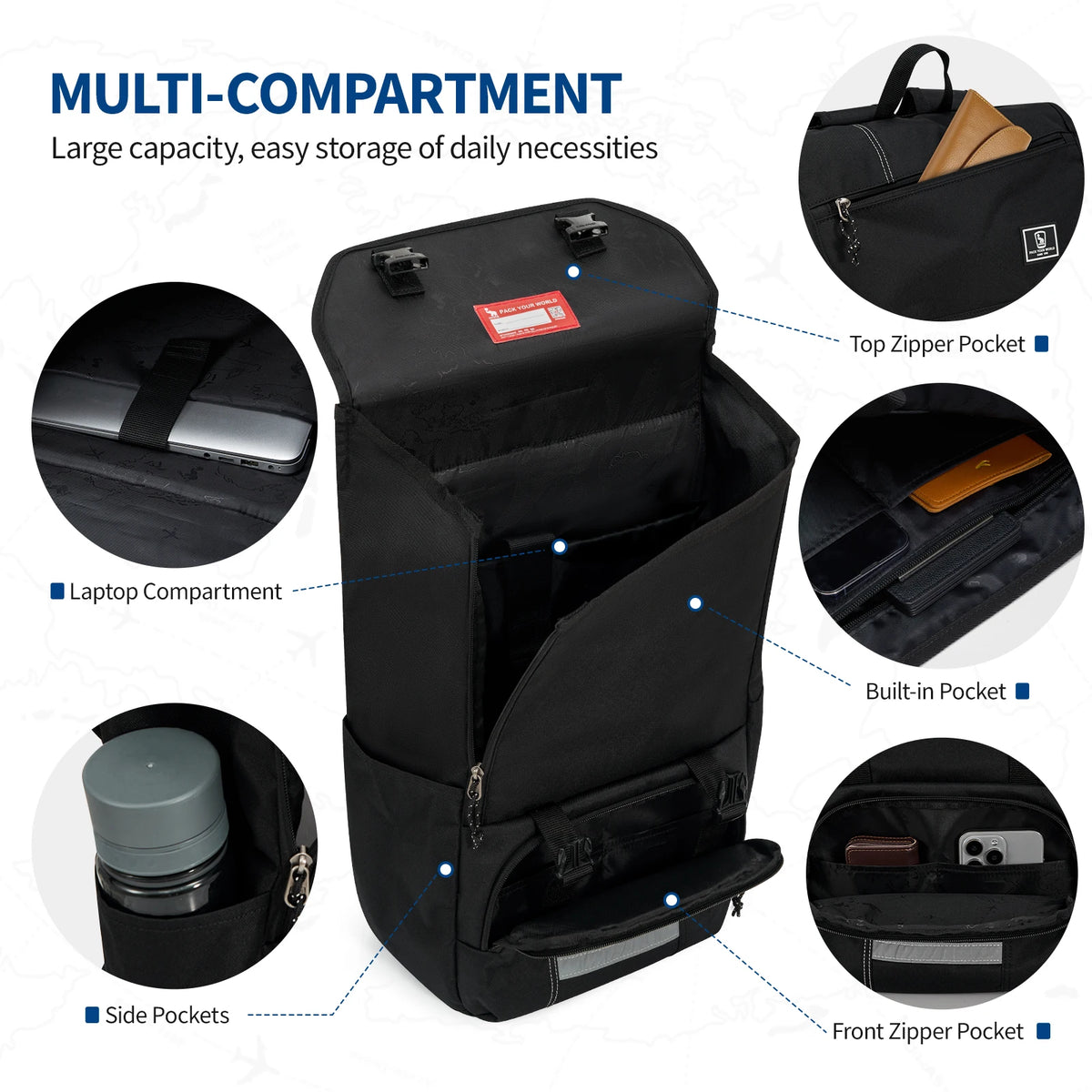 OIWAS Waterproof Backpack for Daily Travel Suitable for Everyday Outings