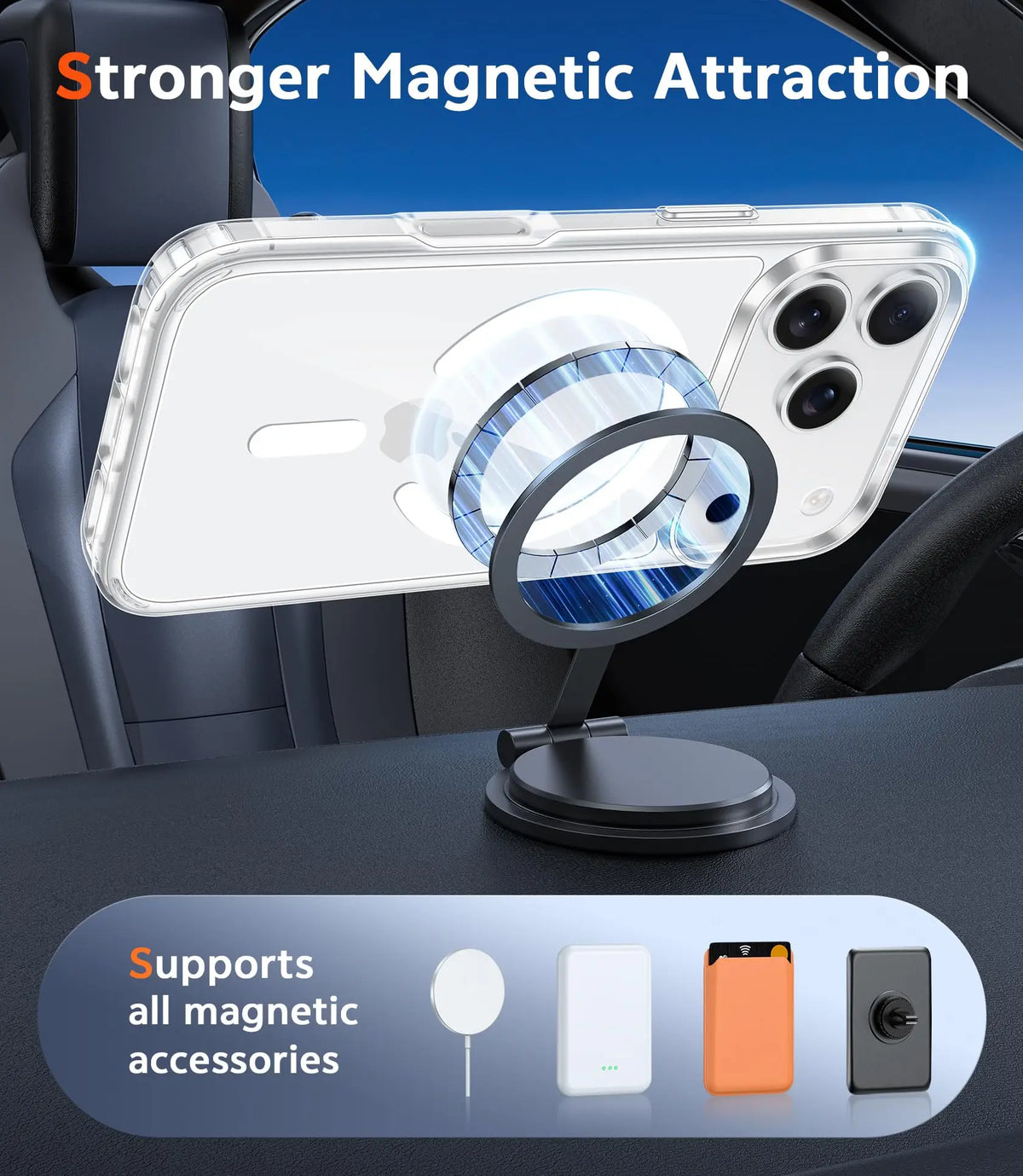 Transparent Magnetic Case For iPhone 17 16 Pro Max 15 14 Plus Wireless Charge Cover 13 12 Mini 17 Air Magsafe Protection Case