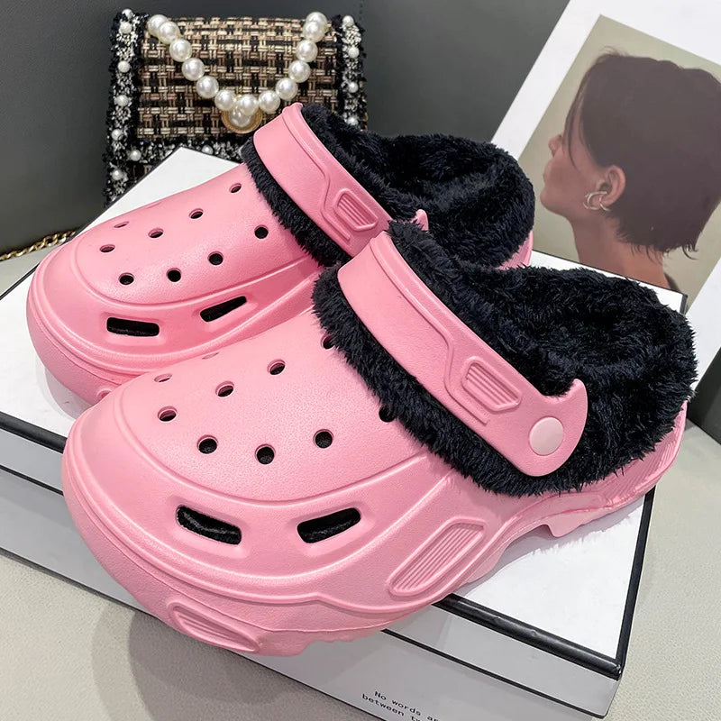 EVA cave shoes winter padded men and women new thick bottom Baotou shoes cotton warm couple cotton slippers men and women