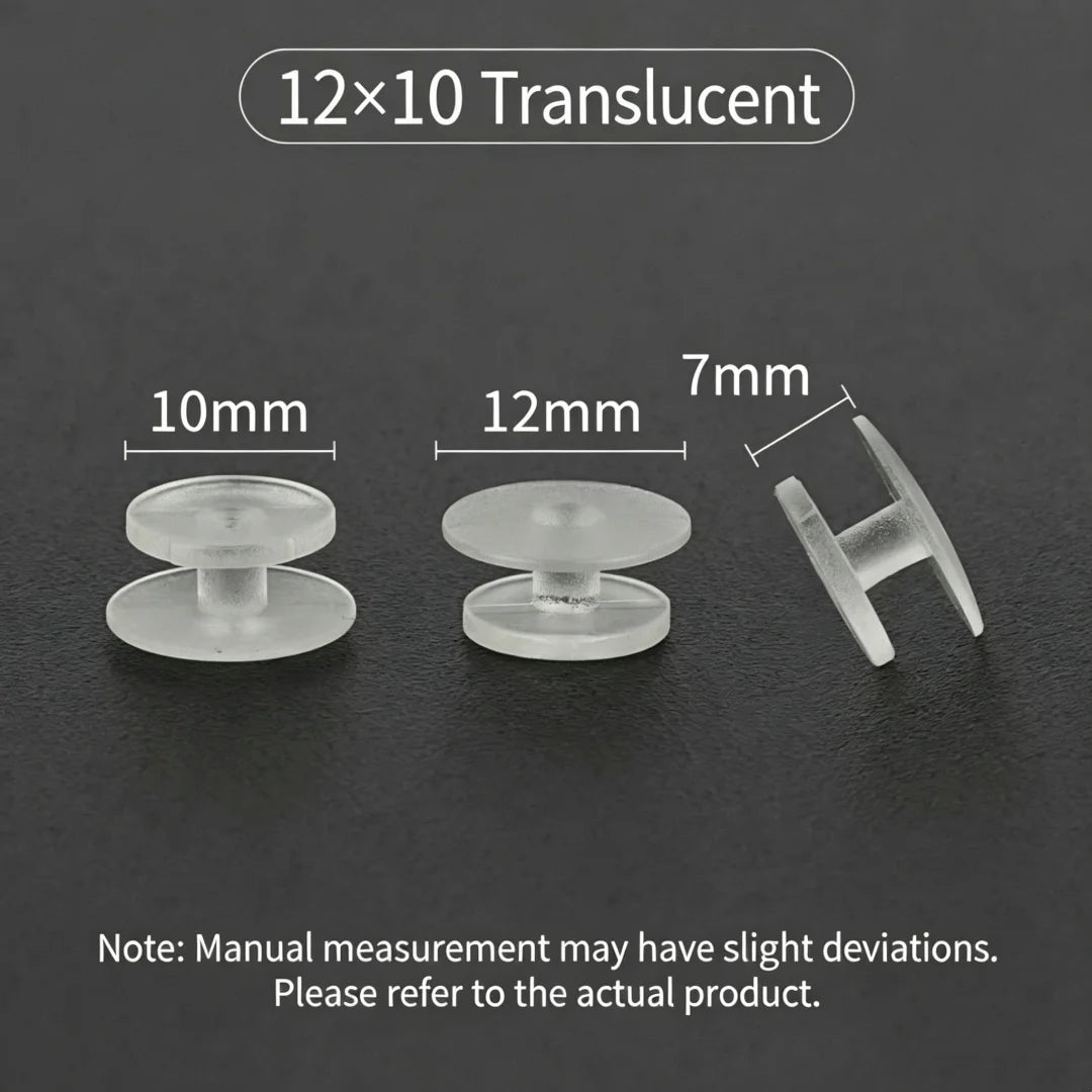 30Pcs Transparent & Black Buttons Accessories For DIY Sandal Shoe Charms Jewelry Decor