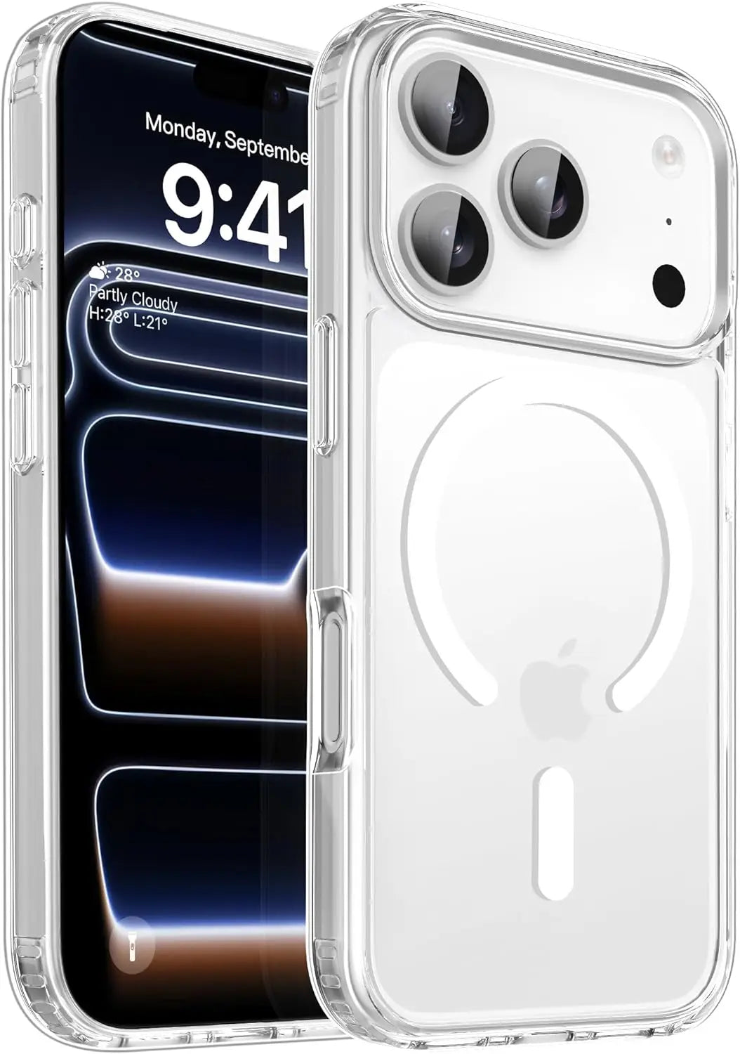 Transparent Magnetic Case For iPhone 17 16 Pro Max 15 14 Plus Wireless Charge Cover 13 12 Mini 17 Air Magsafe Protection Case