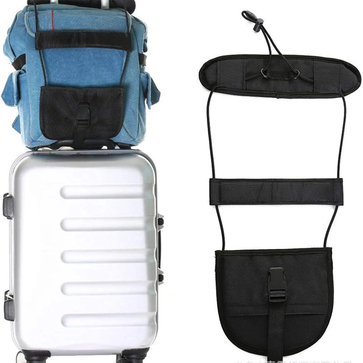 Black Nylon Durable Luggage Strap Cam Buckle Adjustable Tie Down Belt Travel Suitcase Outdoor Camping Securing Accessory