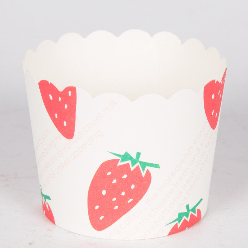 Small Cake Cuppers Mafen Cup High Temperature Baking Chiffon Small Cake Cup Disposable Cute Pattern Paper Cup 50