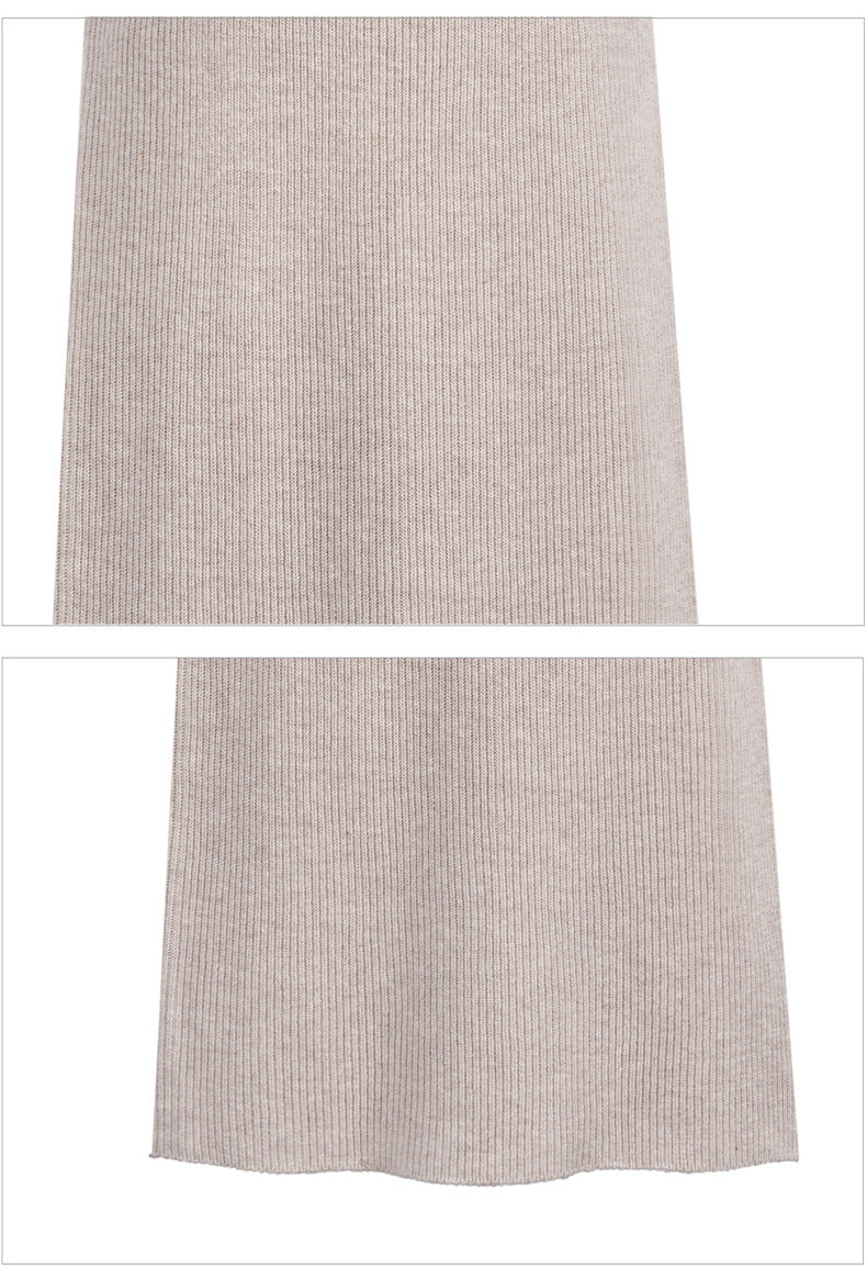 Skirt women's slimming mid-length plus size woolen skirt split hip skirt one-step skirt high waist long skirt 75cm