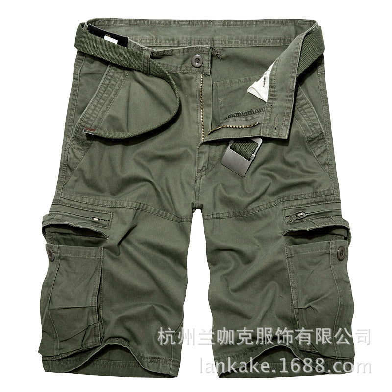 Long-Term Wholesale Amazon Large Size Trousers Overalls Shorts Loose Men's Multi-Pocket Mid-Pants Beach Pants Men's Trousers