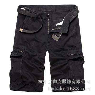 Long-Term Wholesale Amazon Large Size Trousers Overalls Shorts Loose Men's Multi-Pocket Mid-Pants Beach Pants Men's Trousers