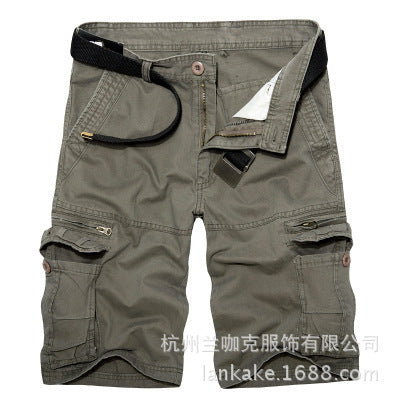 Long-Term Wholesale Amazon Large Size Trousers Overalls Shorts Loose Men's Multi-Pocket Mid-Pants Beach Pants Men's Trousers