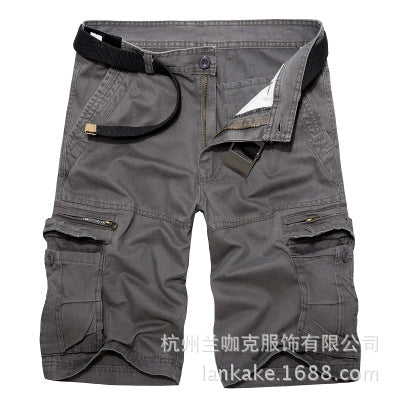 Long-Term Wholesale Amazon Large Size Trousers Overalls Shorts Loose Men's Multi-Pocket Mid-Pants Beach Pants Men's Trousers