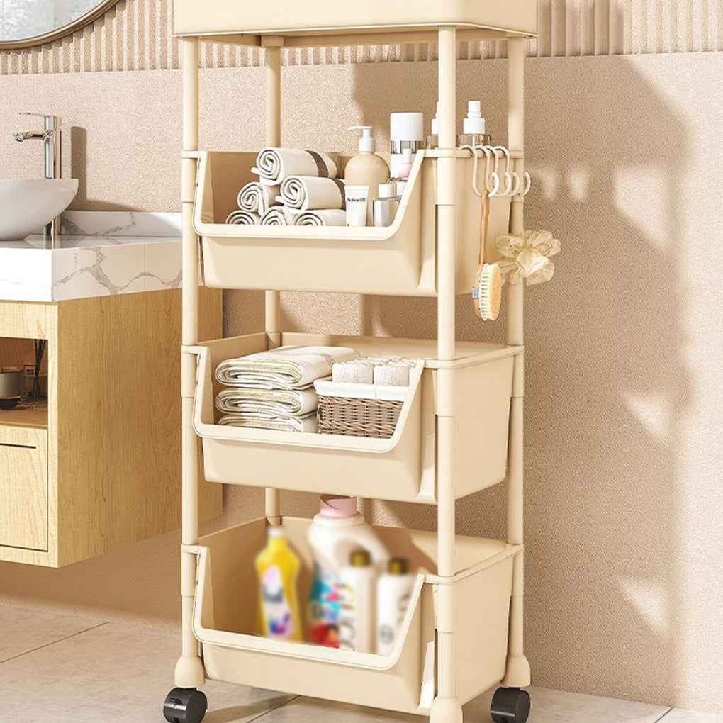 Trolley Bookshelf Kitchen Storage Rack Kitchen Corner Narrow Slit Storage Cabinet Bathroom Living Room Home Organizer
