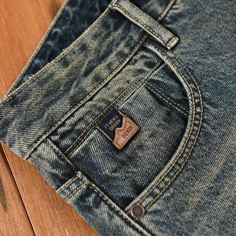 5913 Streetwear Men Clothing Jeans Spring Fall Fashion Classical Baggy Straight Denim Pants Loose Casual Premium Cotton Trouser - Beauty