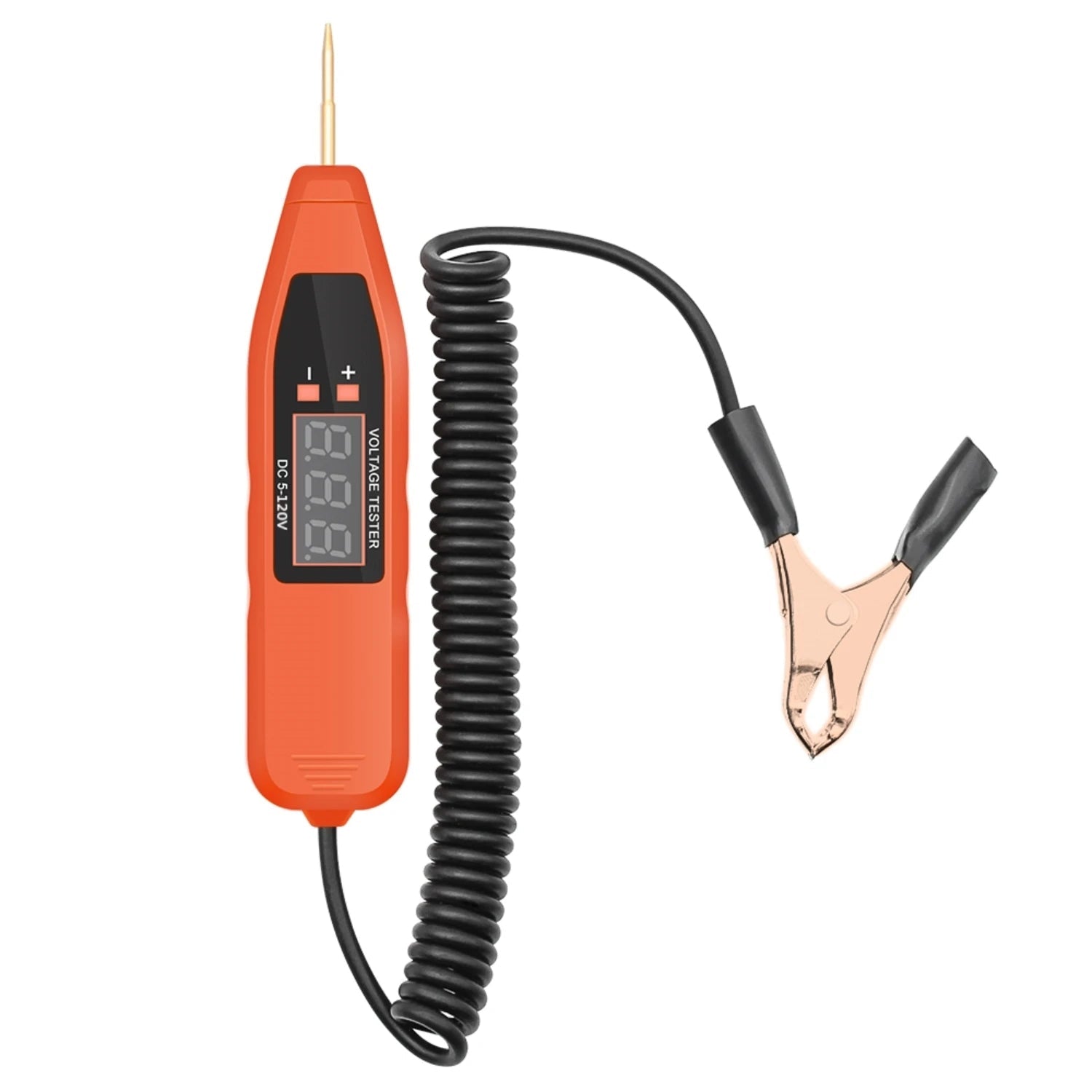 5V 120V Automotive Circuit Voltage Tester Pen Positive and Negative Pole Detection Probe Spring Wire Car Electrical Circuit Test - Beauty