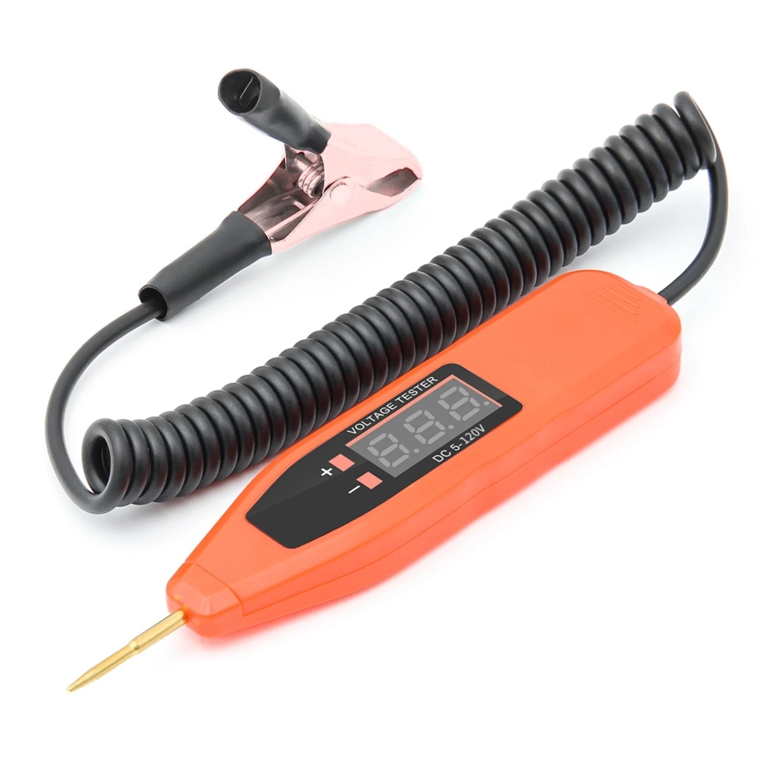 5V 120V Automotive Circuit Voltage Tester Pen Positive and Negative Pole Detection Probe Spring Wire Car Electrical Circuit Test - Beauty