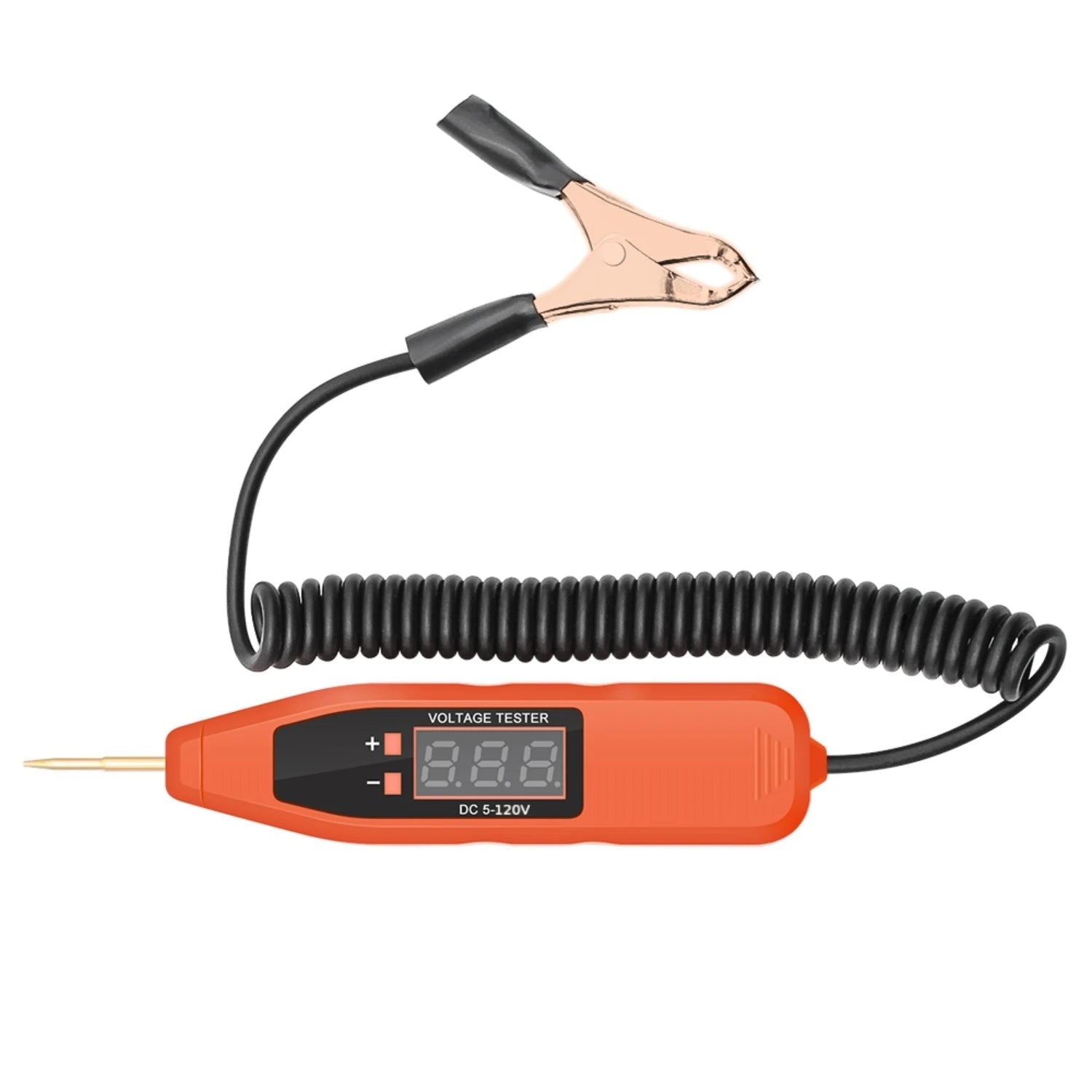 5V 120V Automotive Circuit Voltage Tester Pen Positive and Negative Pole Detection Probe Spring Wire Car Electrical Circuit Test - Beauty