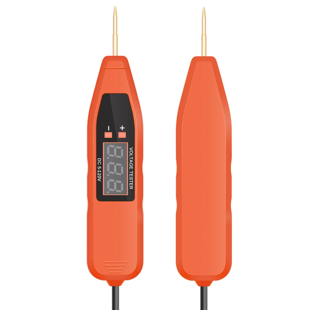 5V 120V Automotive Circuit Voltage Tester Pen Positive and Negative Pole Detection Probe Spring Wire Car Electrical Circuit Test - Beauty