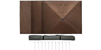 SucceBuy Pop-up Camping Gazebo Camping Canopy Shelter 6 Sided 12' x 12' / 10' x 10' Sun Shade Tents & Canopies Camping & Hiking