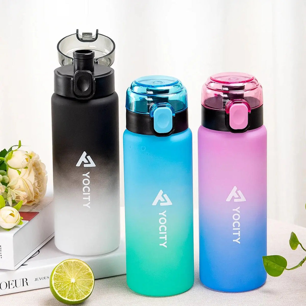 750ml Tritan Frosted Gradient Water Bottle for Drinking Portable Sport Tea Coffee Cup Kitchen Tools Kids Water Bottle School - Beauty