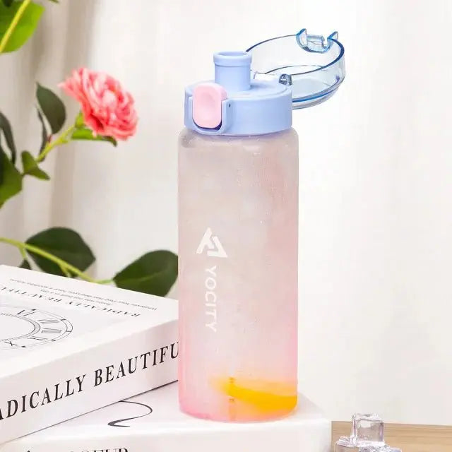 750ml Tritan Frosted Gradient Water Bottle for Drinking Portable Sport Tea Coffee Cup Kitchen Tools Kids Water Bottle School - Beauty
