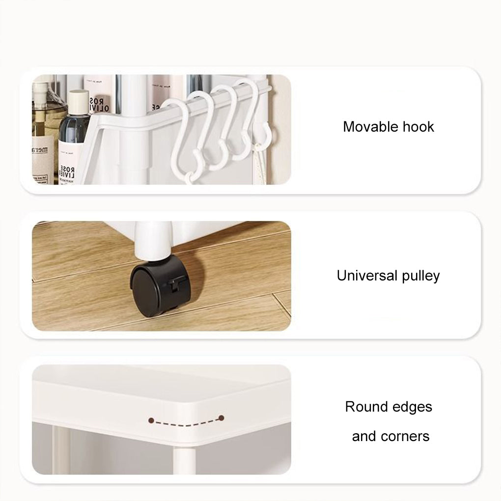 Trolley Bookshelf Kitchen Storage Rack Kitchen Corner Narrow Slit Storage Cabinet Bathroom Living Room Home Organizer