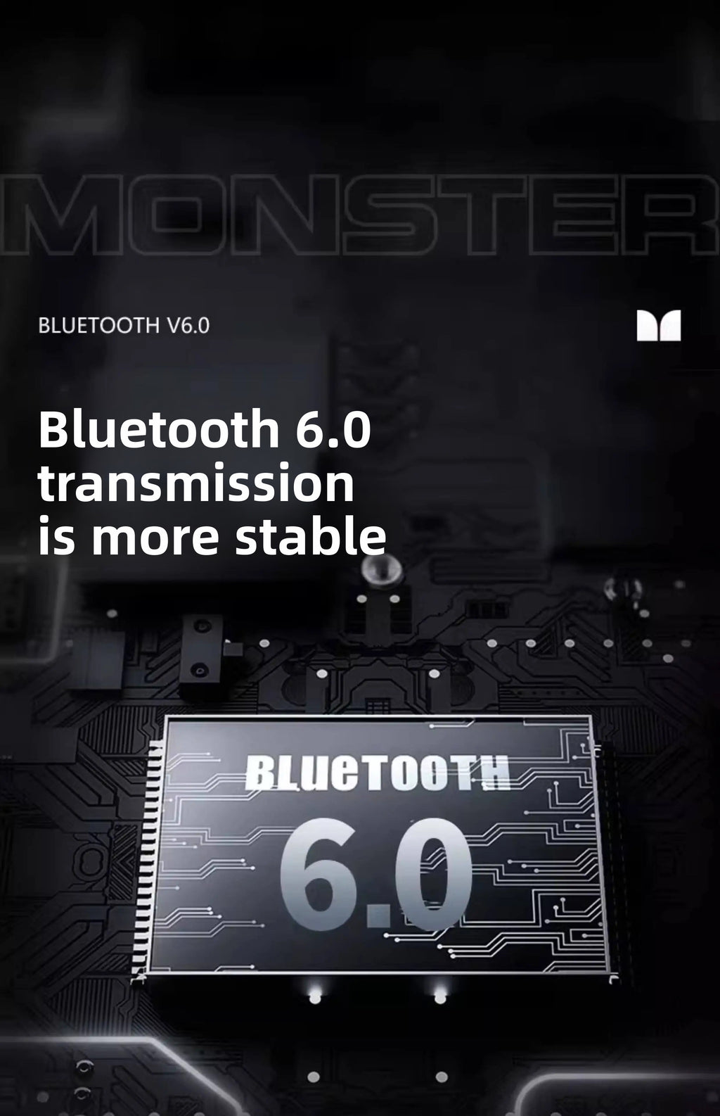 MONSTER AC530 Open-Ear Sports Earbuds Bluetooth 6.0 Wireless Ear Hook Headphones Dual Folding Design IPX5 Waterproof for Running