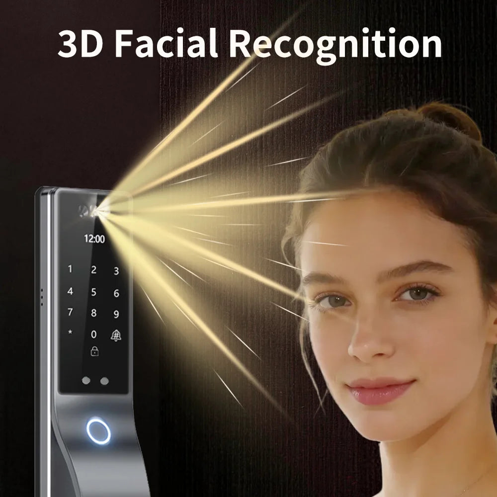 Wishome 3D Face Recognition Original Smart Door Lock with Keyless Fingerprint Password