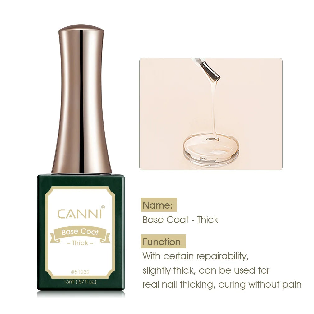 CANNI 16ml Nail Art Salon Professional Use Long-lasting High Glossy  Black Pink White Red Color Nail Gel Polish Enamel Lacquer