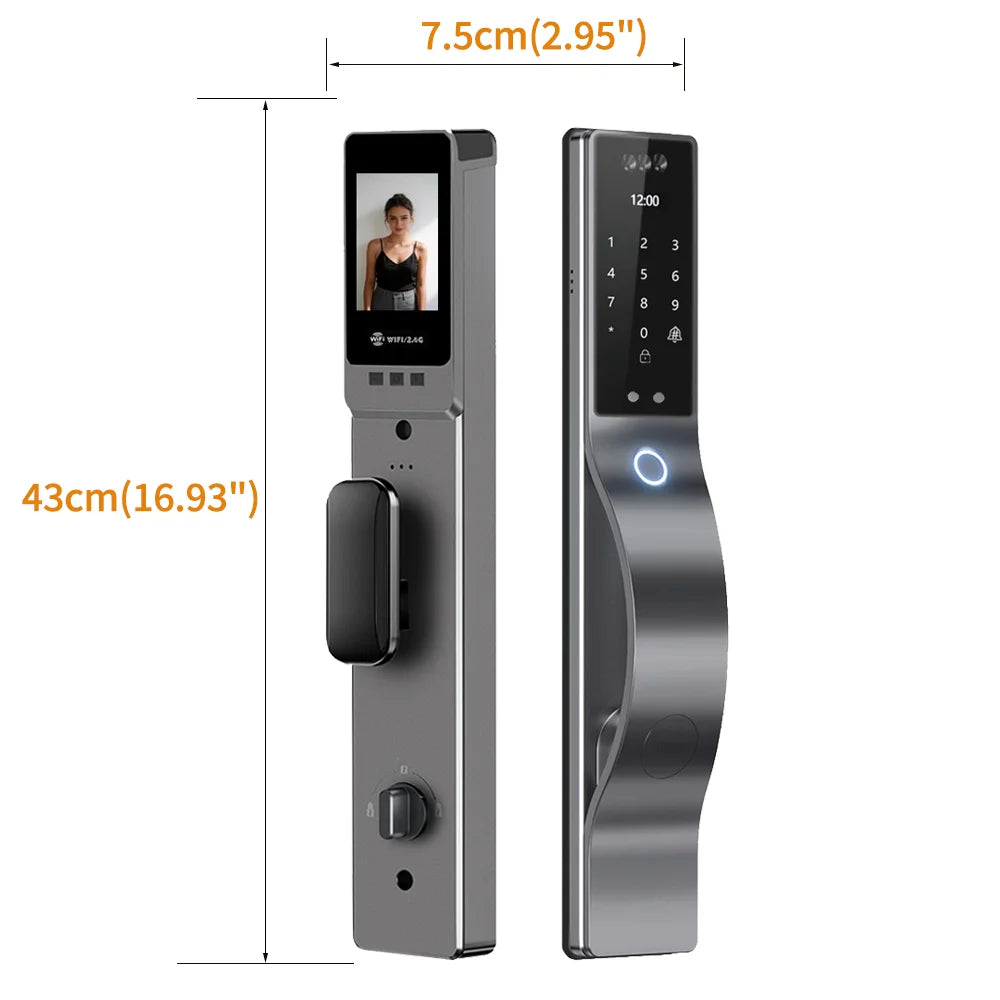 Wishome 3D Face Recognition Original Smart Door Lock with Keyless Fingerprint Password
