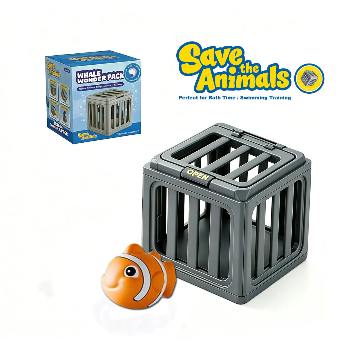 NEW Fish Box Swimming and Diving Toys, Child Adult Pool Party Toys, Toddler Floating Animals Bath Toys,  Birthday Christmas Gift