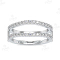 Designer 14K Platinum Engagement and Wedding Ring with VVS Lab Diamonds Elegant Diamond Rings for Parties