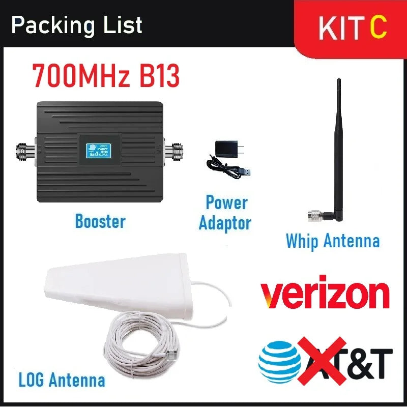 Cell Phone Signal Booster Verizon AT&T T Mobile US Cellular on Band 12 13 17 Boost 5G 4G& LTE Signal Smart LCD FCC Approved