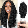 Burmese Curly Feather Crochet Human Hair Knotless Crochet Hair Pre Looped Boho Braids Crochet Hair Miracle Knots Human Hair