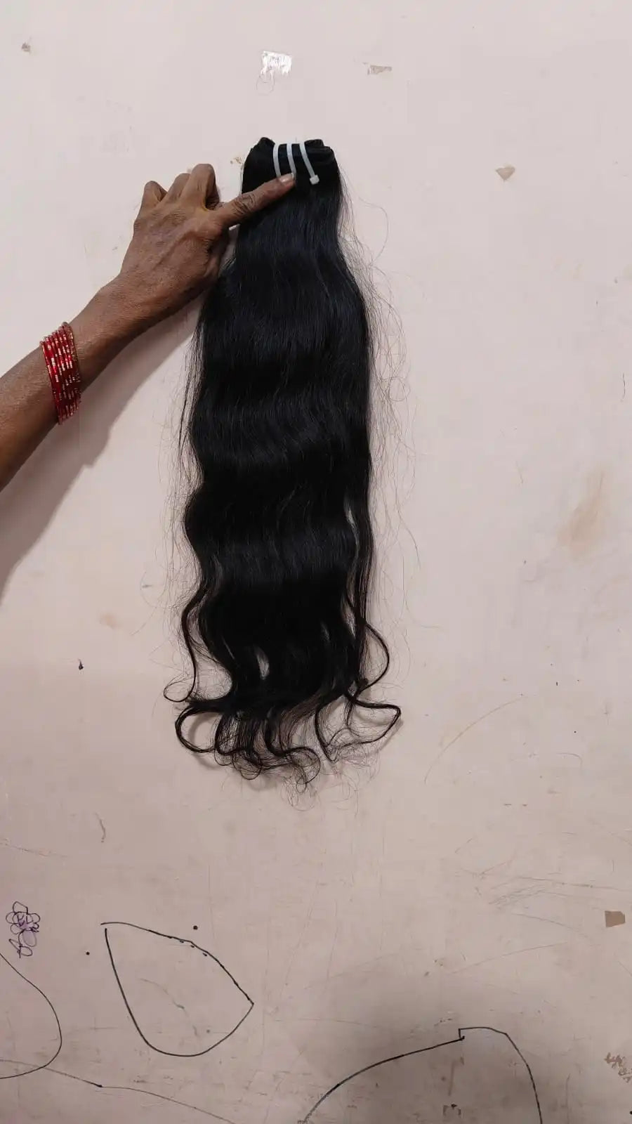 12A Hot  Wholesale South Indian Temple Hair Extension single donor Body Wave 28 Inches Straight Weft Raw Human Hair