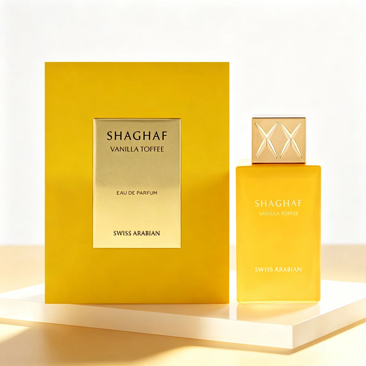 Swiss Arabian Shaghaf Vanilla Toffee - Arabian Perfume for Men and Women - Unisex Eau de Parfum - Dubai Long Lasting Perfume - Travel Size - 2.5 oz