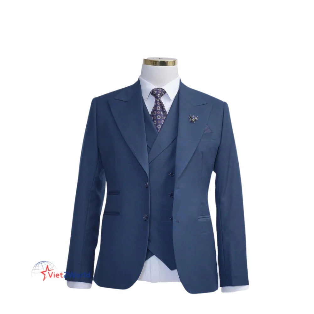 Single-Breasted Vietnamese Wedding Suits for Men Business Style with Zipper Fly Breathable Front Office Uniforms Stock Available