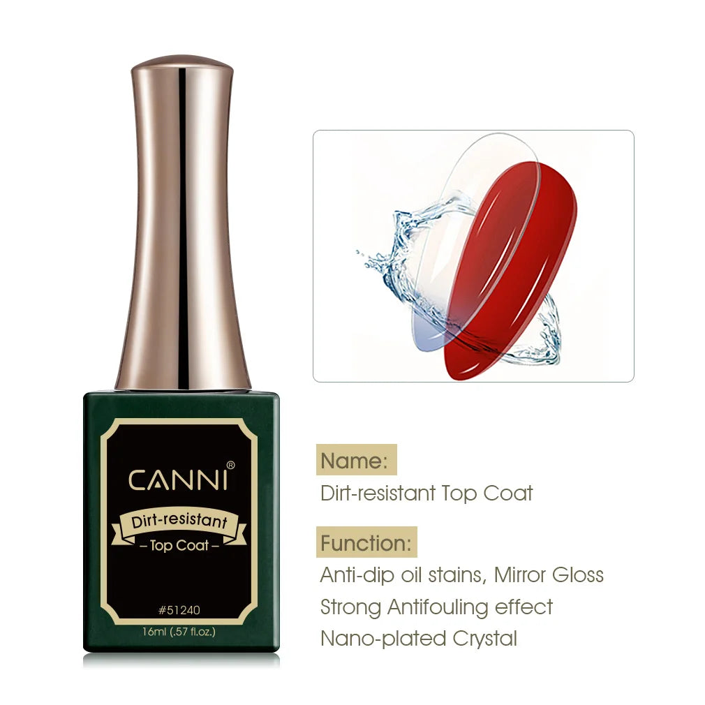 CANNI 16ml Nail Art Salon Professional Use Long-lasting High Glossy  Black Pink White Red Color Nail Gel Polish Enamel Lacquer