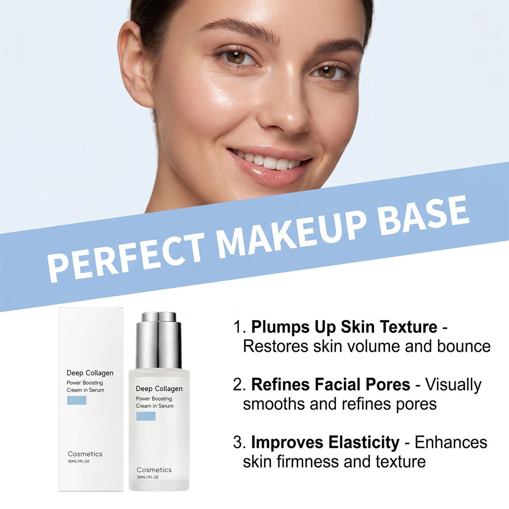 Deep Collagen Serum Long Lasting Lifting Facial Rejuvenation Enhanced Skin Elasticity Lightweight Non‑sticky Pore Refining Serum