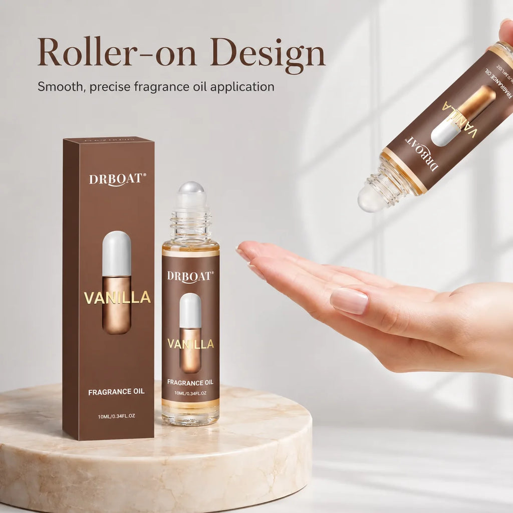 10ML Vanilla Roll-On Pheromone Oil - Portable Fragrance Oil, Sweet Vanilla Milk Gourmand Scent Eau De Toilette for Dating