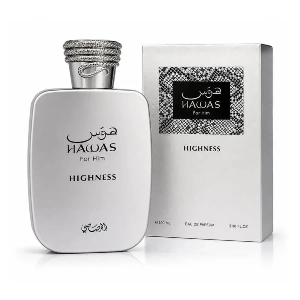 Rasasi Hawas Highness For Him EDP Perfume 100ml 3.38Oz Aromatic Fougere Woody Scent Grapefruit Lavender Amber Musk Long Lasting Fragrance Spray For Men