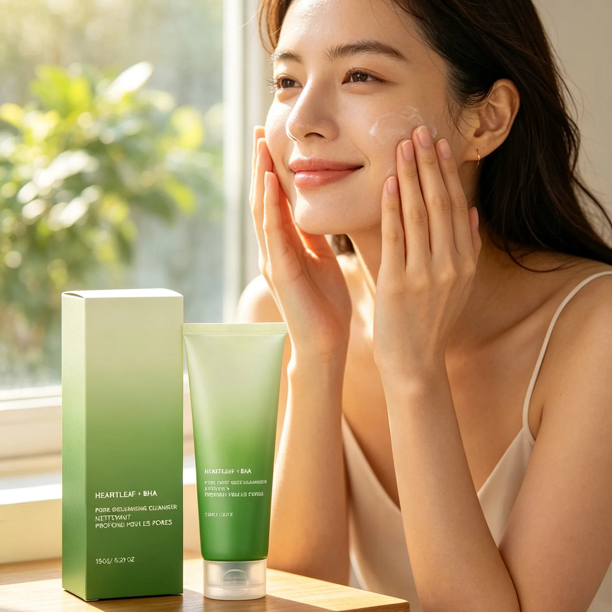 BHA Heartleaf Cleanser Oil Control Cleans Pores Refreshing Deep Facial Cleansing Creamy Rich Foam Exfoliating Face Cleanser 150g