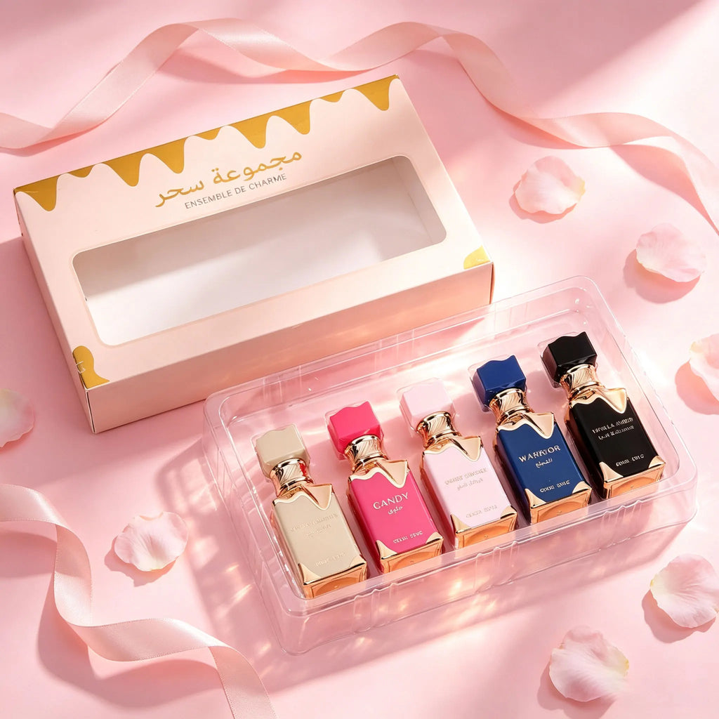 5 Pcs Arabian Eau De Parfum Gift Set Multi‑Scent 30ml Each Unisex Sweet Fruity Vanilla Amber Perfume Long Lasting Oriental Fragrance Natural Spray Collection Kit For Women