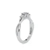 Classic Brilliant Cut Lab Grown Diamond 3 Stones 0.4ct IGI/ Certified 14K/24K Solid Gold Silver Plated Luxury Engagement Ring