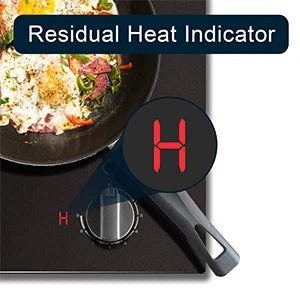 Karinear Portable Electric Cooktop, Electric Stove Single Burner Ceramic Cooktop with Touch Control, Child Safety Lock, Timer, Residual Heat Indicator, Overheat Protection, 1800W 110V Infrared Burner | Ceramic Cooktop, Sensor