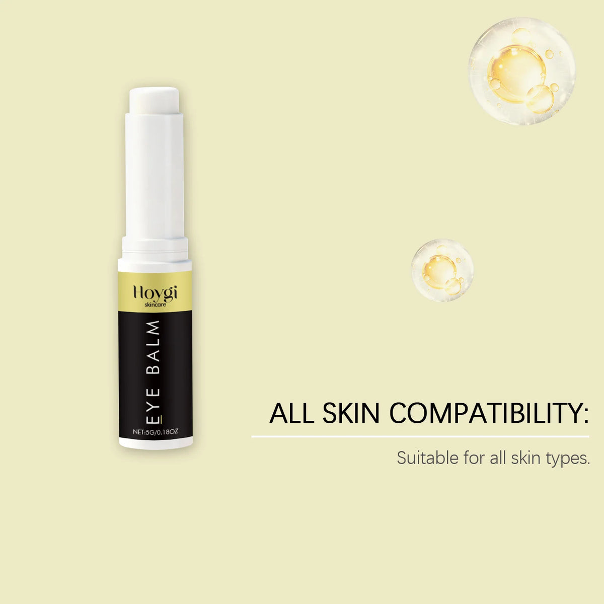 Hoygi 5G Eye Cream Stick - Nourishing and Moisturizing Smooth and Delicate Eye Area Skin for Daily Care - Massage Eye Cream