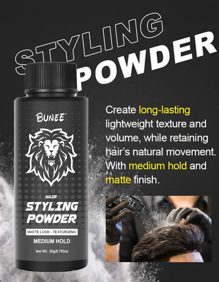 BUNEE 20g Volumizing Powder Travel Size, Oil Control, Lightweight, Natural Freshness, Non-White Cast, Unisex Use
