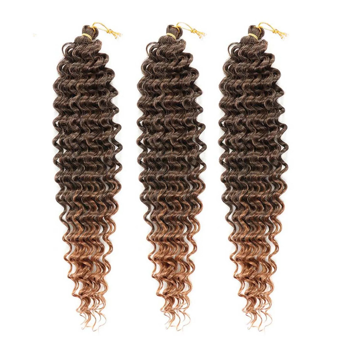 3 Packs Ocean Wave Crochet Hair | 20 Inch Curly Braiding Hair, Deep Wave, Knotless Braids,synthetic for Women With crochet hook