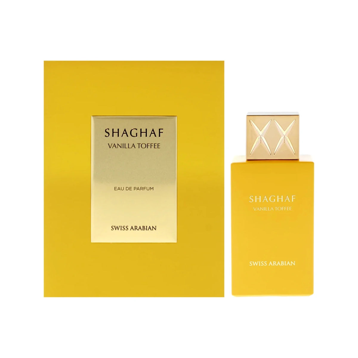 Swiss Arabian Shaghaf Vanilla Toffee - Arabian Perfume for Men and Women - Unisex Eau de Parfum - Dubai Long Lasting Perfume - Travel Size - 2.5 oz
