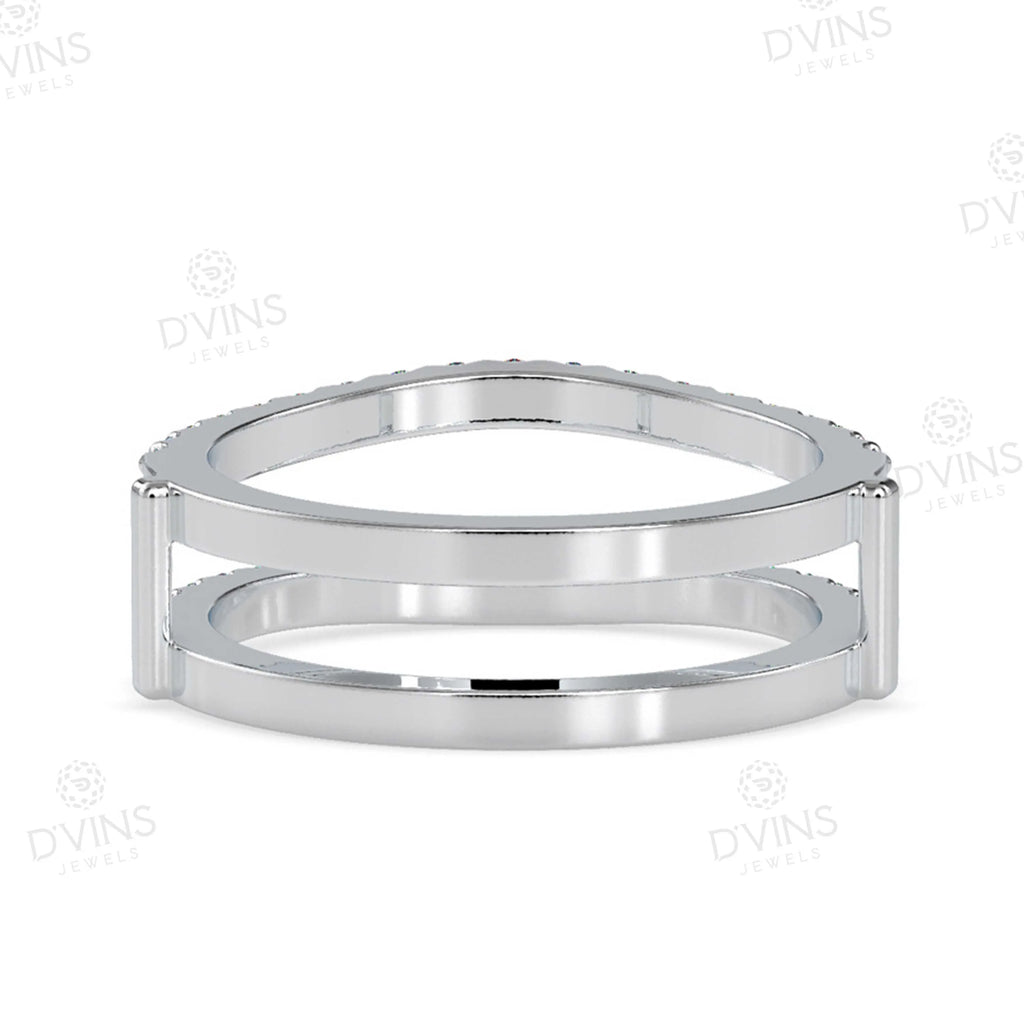 Designer 14K Platinum Engagement and Wedding Ring with VVS Lab Diamonds Elegant Diamond Rings for Parties