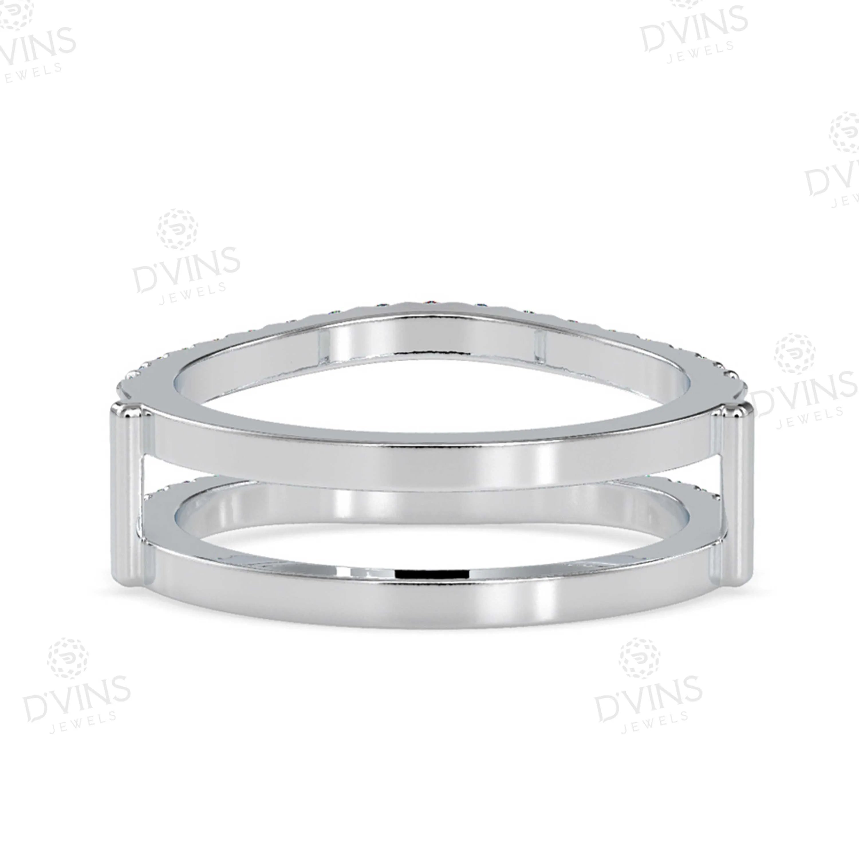 Designer 14K Platinum Engagement and Wedding Ring with VVS Lab Diamonds Elegant Diamond Rings for Parties