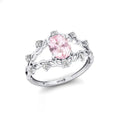 Classic Design Oval Cut 1.1 Ct Natural Morganite Gemstone Rings in 18k Solid Gold With Natural Diamonds Fine Bridal Rings OEM