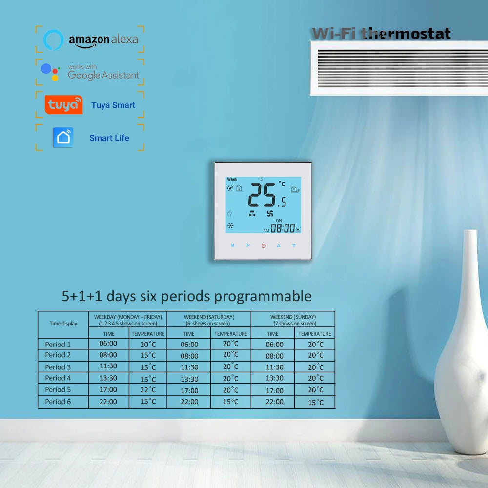 0-10V fan temperature regulator 2P air conditioning temperature controller with TUYA WiFi