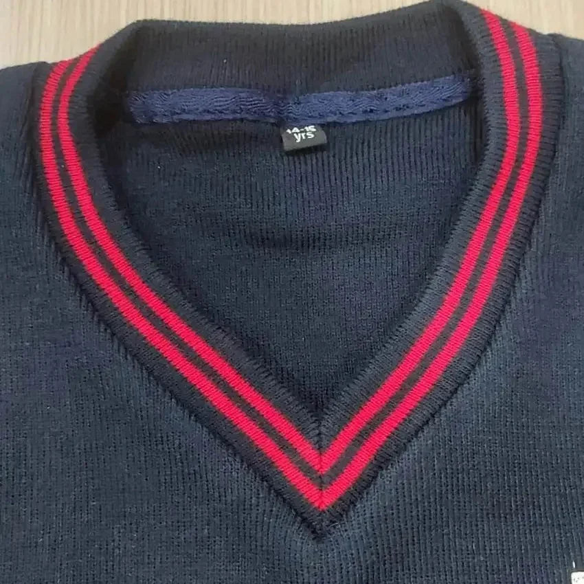 Factory Hot Sale High Quality Custom Logo Unisex Children's Knitted Acrylic Long Sleeve V Neck Comfortable School Uniform